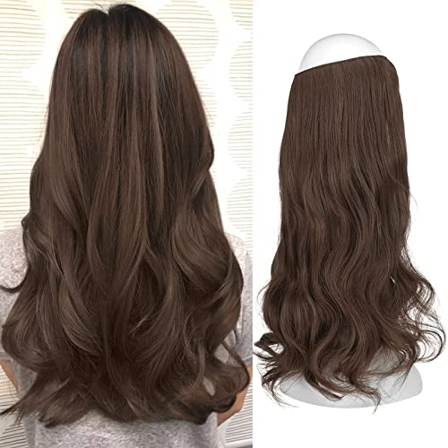 One Piece 18 Inch Invisible Secret Wire Crown Hair Extension - Image 13