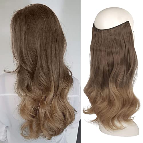 One Piece 18 Inch Invisible Secret Wire Crown Hair Extension - Image 19
