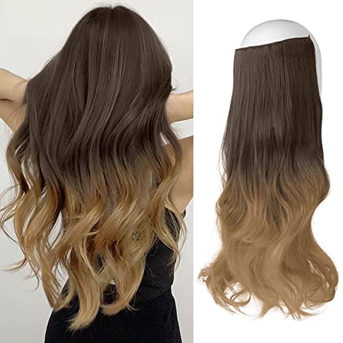 One Piece 18 Inch Invisible Secret Wire Crown Hair Extension - Image 2