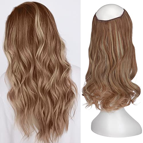 One Piece 18 Inch Invisible Secret Wire Crown Hair Extension - Image 27