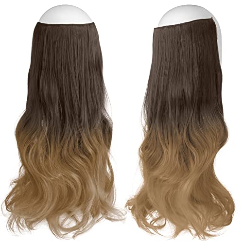 One Piece 18 Inch Invisible Secret Wire Crown Hair Extension - Image 3