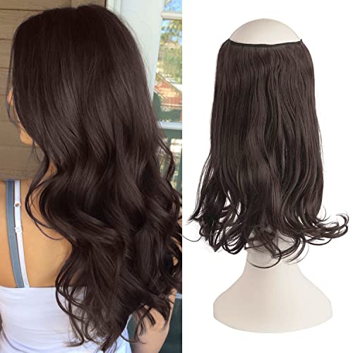 One Piece 18 Inch Invisible Secret Wire Crown Hair Extension - Image 38