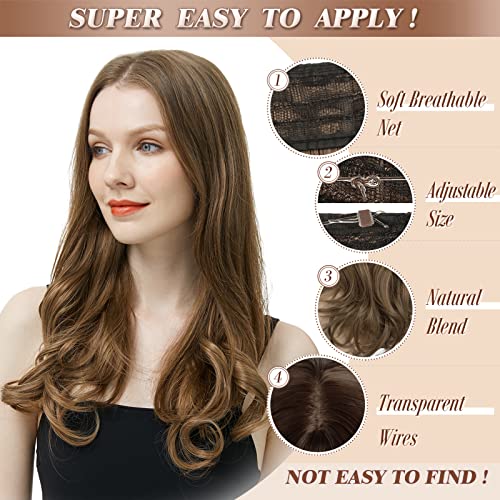 One Piece 18 Inch Invisible Secret Wire Crown Hair Extension - Image 4