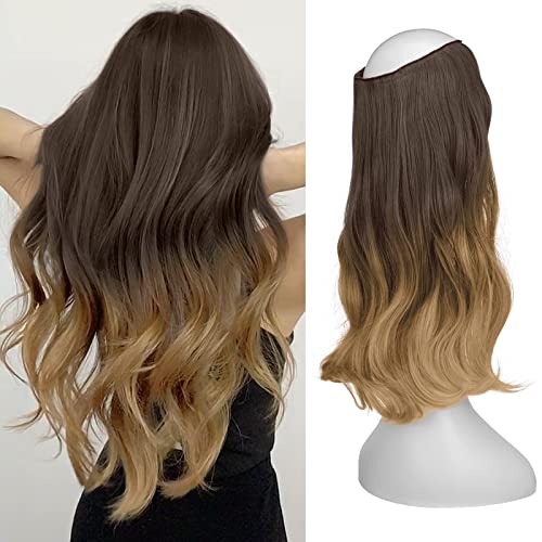 One Piece 18 Inch Invisible Secret Wire Crown Hair Extension - Image 40