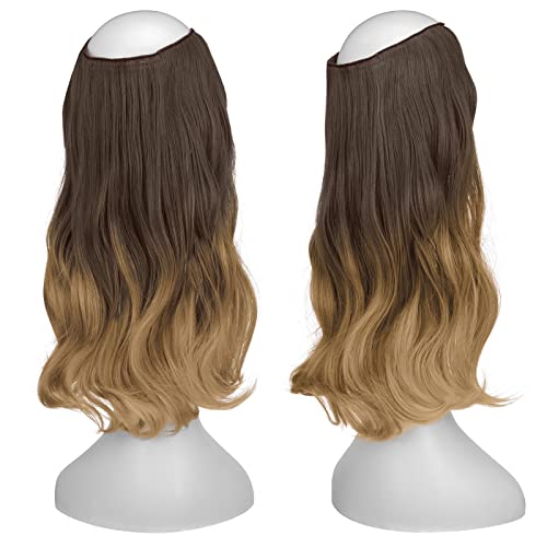 One Piece 18 Inch Invisible Secret Wire Crown Hair Extension - Image 41