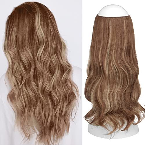 One Piece 18 Inch Invisible Secret Wire Crown Hair Extension - Image 46