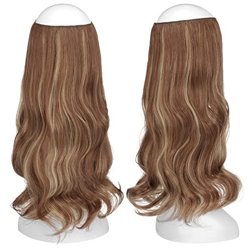 One Piece 18 Inch Invisible Secret Wire Crown Hair Extension - Image 47