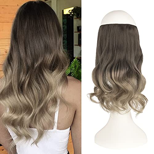 One Piece 18 Inch Invisible Secret Wire Crown Hair Extension - Image 48