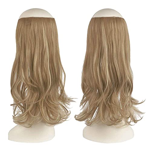 One Piece 18 Inch Invisible Secret Wire Crown Hair Extension - Image 55