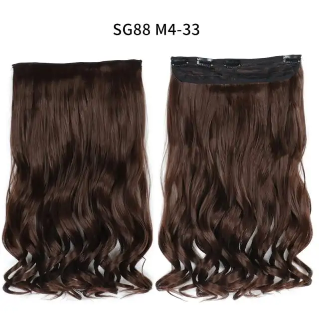 One-piece Long Wavy  Heat Resistant Clip In Hair Extensions - Image 10