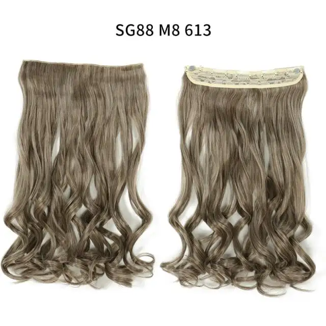 One-piece Long Wavy  Heat Resistant Clip In Hair Extensions - Image 11