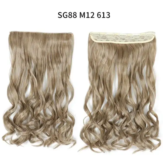 One-piece Long Wavy  Heat Resistant Clip In Hair Extensions - Image 12