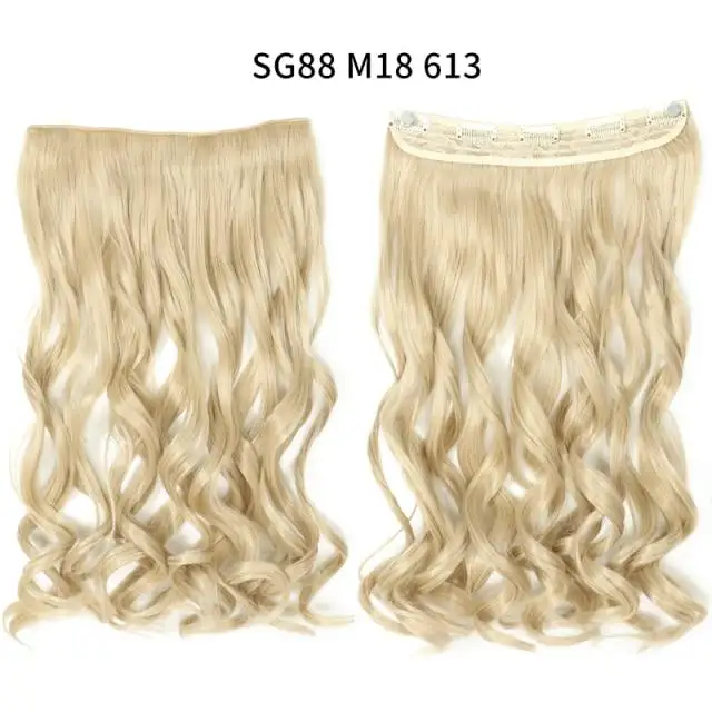 One-piece Long Wavy  Heat Resistant Clip In Hair Extensions - Image 13