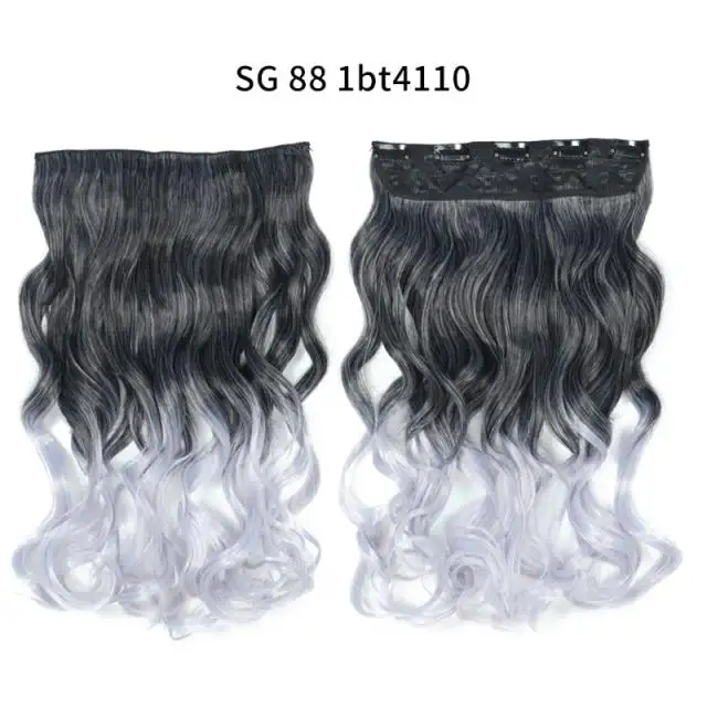 One-piece Long Wavy  Heat Resistant Clip In Hair Extensions - Image 15