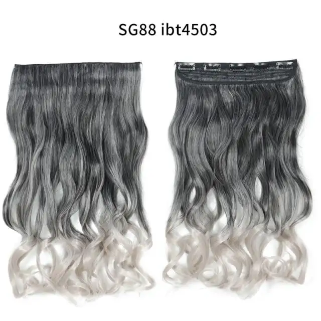 One-piece Long Wavy  Heat Resistant Clip In Hair Extensions - Image 16