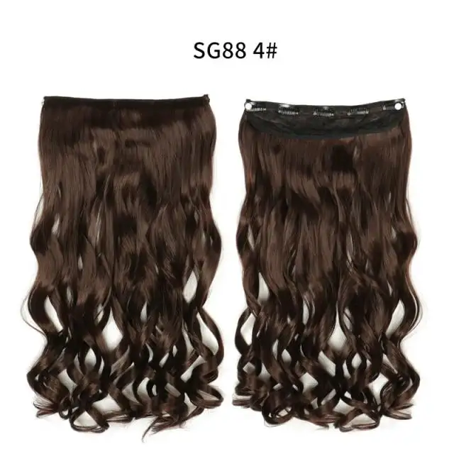 One-piece Long Wavy  Heat Resistant Clip In Hair Extensions - Image 18