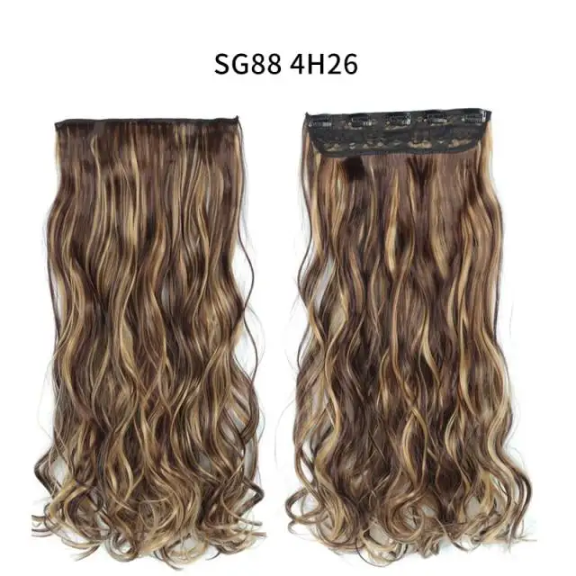 One-piece Long Wavy  Heat Resistant Clip In Hair Extensions - Image 20
