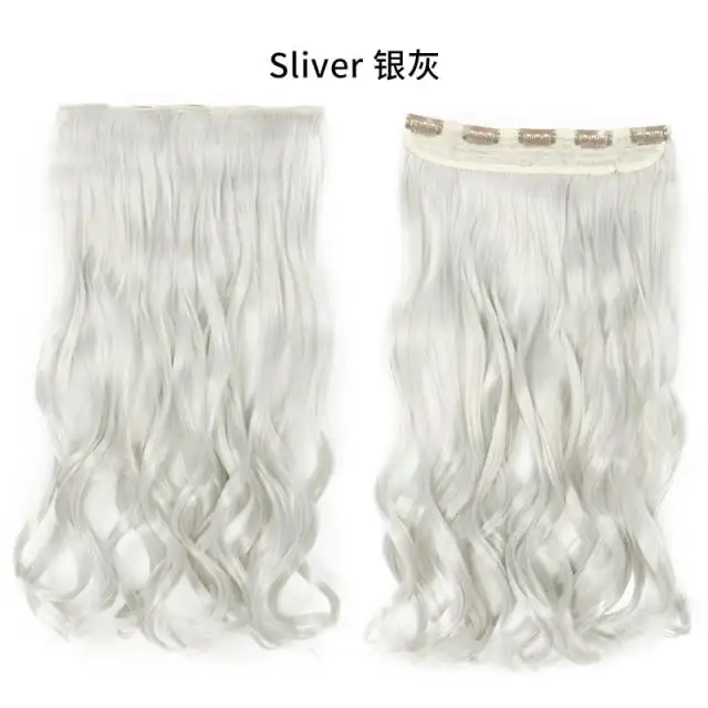 One-piece Long Wavy  Heat Resistant Clip In Hair Extensions - Image 21