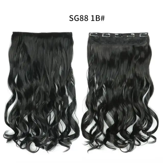 One-piece Long Wavy  Heat Resistant Clip In Hair Extensions - Image 23