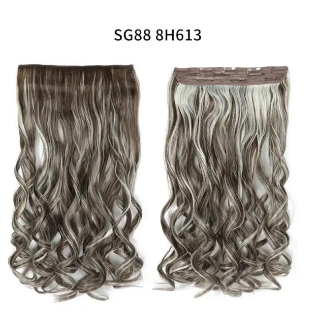 One-piece Long Wavy  Heat Resistant Clip In Hair Extensions - Image 26