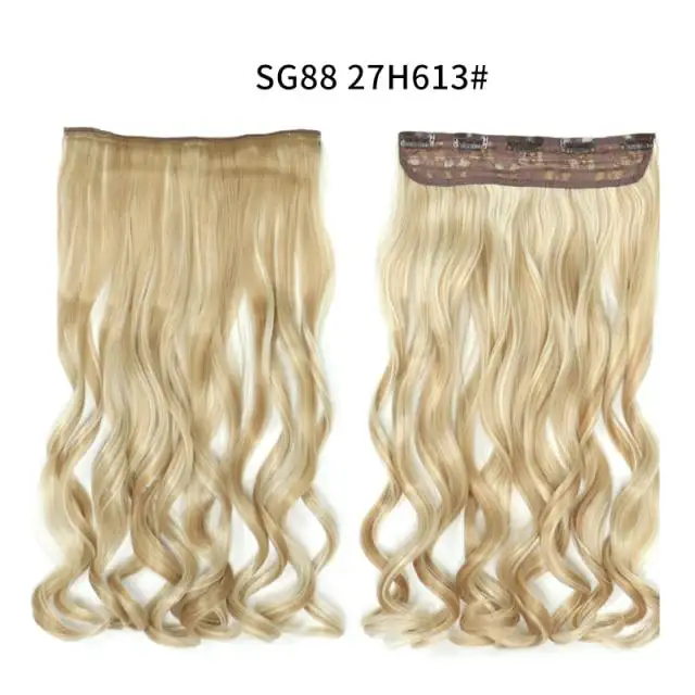 One-piece Long Wavy  Heat Resistant Clip In Hair Extensions - Image 28