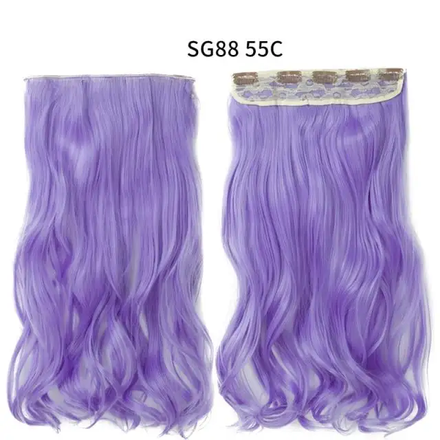 One-piece Long Wavy  Heat Resistant Clip In Hair Extensions - Image 30