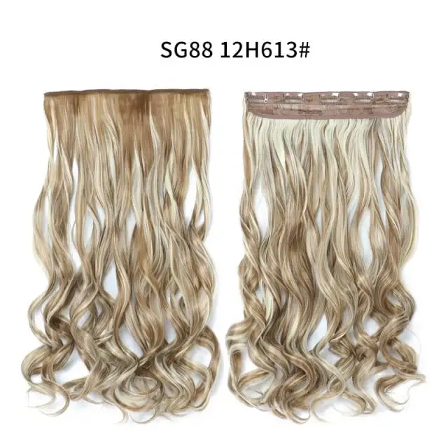 One-piece Long Wavy  Heat Resistant Clip In Hair Extensions - Image 31