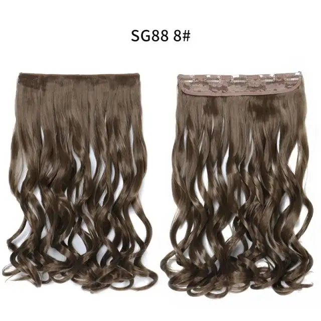 One-piece Long Wavy  Heat Resistant Clip In Hair Extensions - Image 32