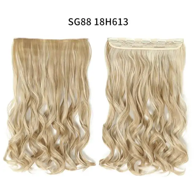 One-piece Long Wavy  Heat Resistant Clip In Hair Extensions - Image 33