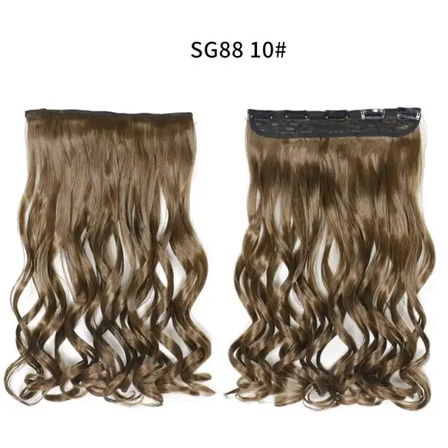 One-piece Long Wavy  Heat Resistant Clip In Hair Extensions - Image 34