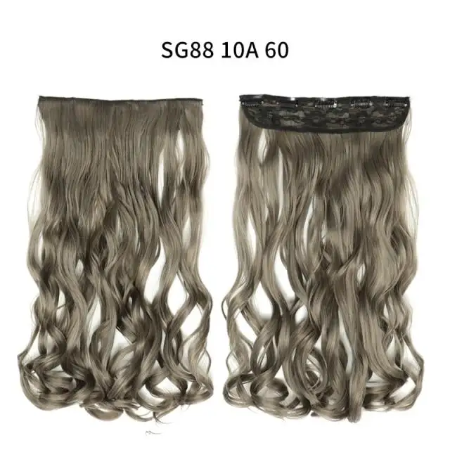 One-piece Long Wavy  Heat Resistant Clip In Hair Extensions - Image 35