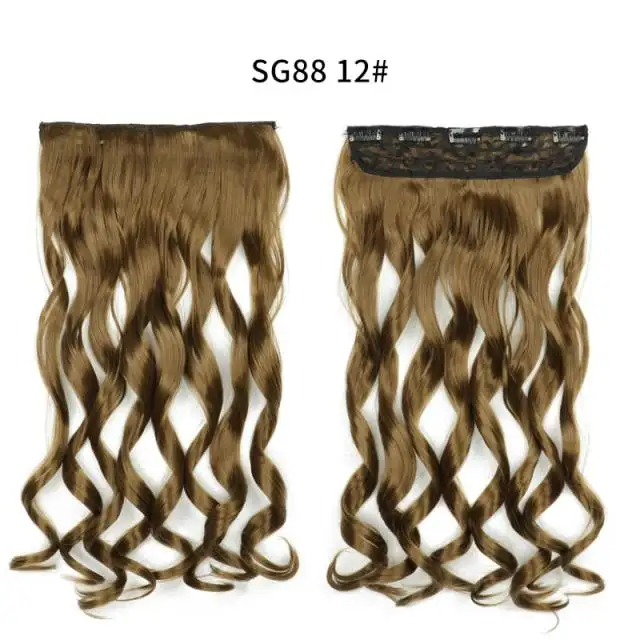 One-piece Long Wavy  Heat Resistant Clip In Hair Extensions - Image 37