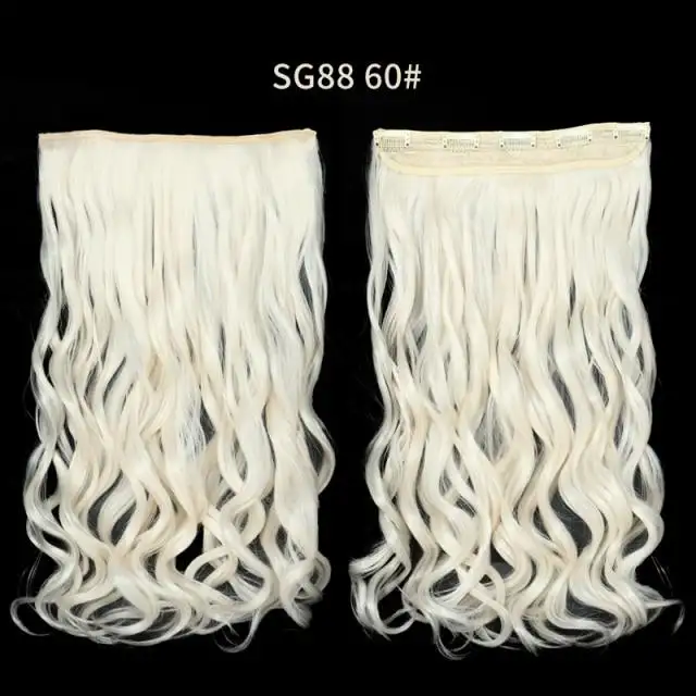 One-piece Long Wavy  Heat Resistant Clip In Hair Extensions - Image 38