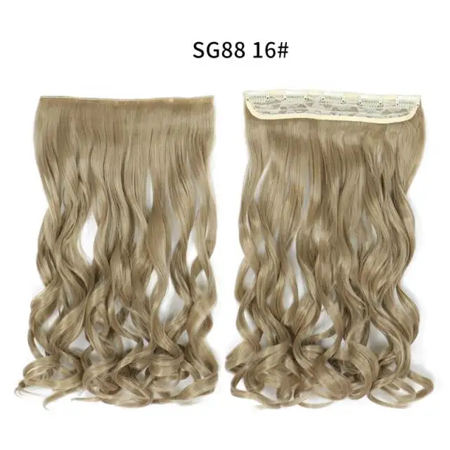 One-piece Long Wavy  Heat Resistant Clip In Hair Extensions - Image 40
