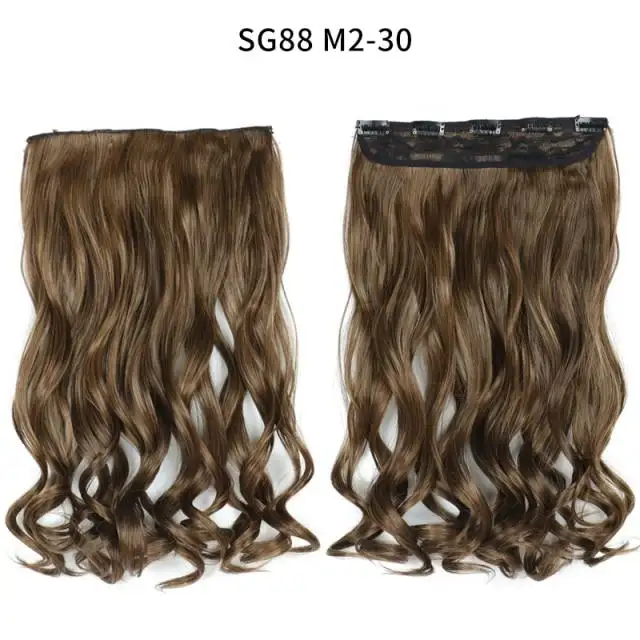 One-piece Long Wavy  Heat Resistant Clip In Hair Extensions - Image 6