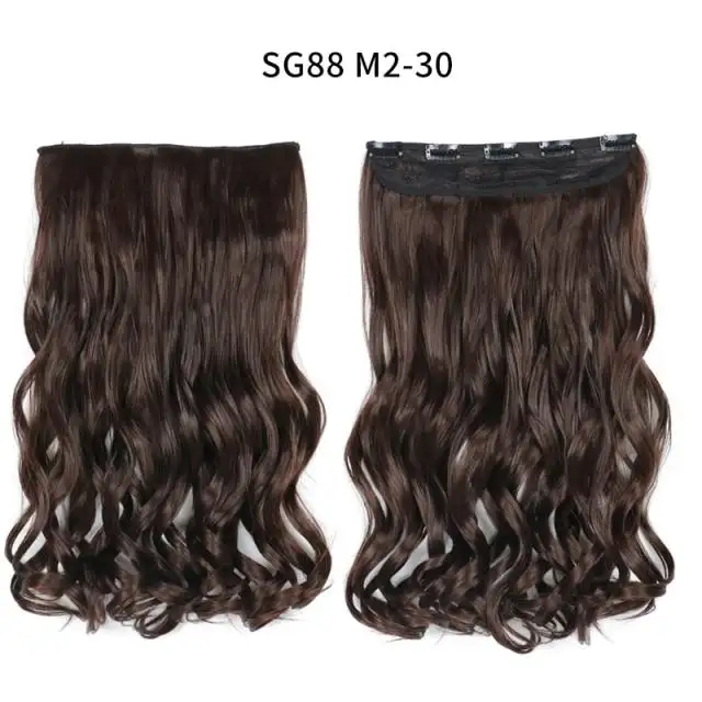 One-piece Long Wavy  Heat Resistant Clip In Hair Extensions - Image 7