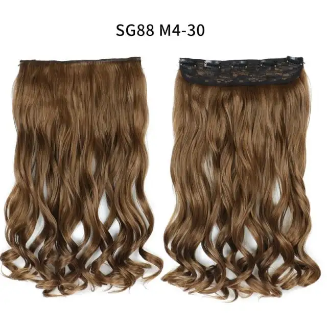 One-piece Long Wavy  Heat Resistant Clip In Hair Extensions - Image 9