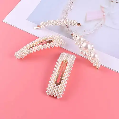Pearl Barrettes Hair Accessories Set - Image 12