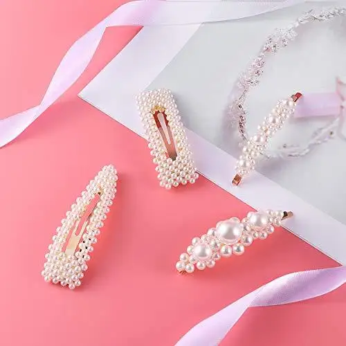 Pearl Barrettes Hair Accessories Set - Image 14