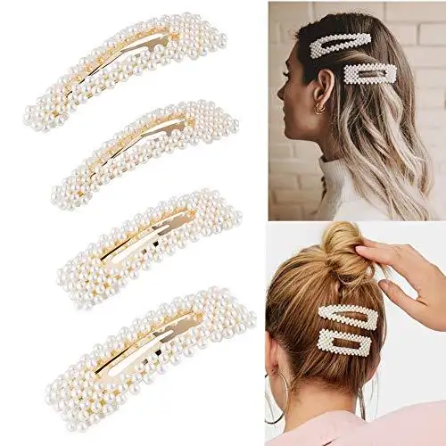 Pearl Barrettes Hair Accessories Set - Image 2