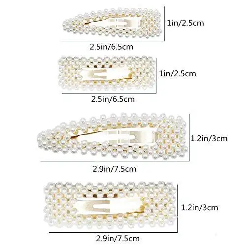 Pearl Barrettes Hair Accessories Set - Image 4