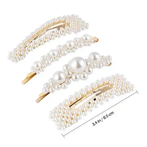 Pearl Barrettes Hair Accessories Set - Image 9