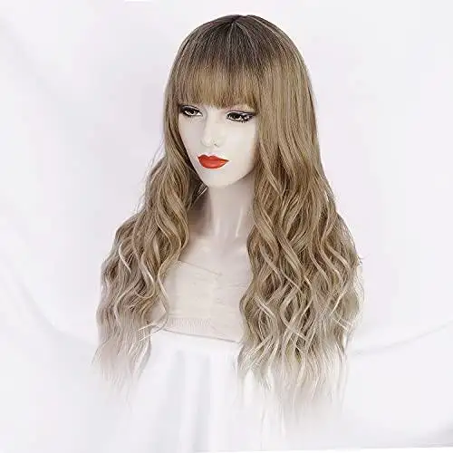 Penelope Transitional Dark Root to Light Blonde Long Heat Resistant Hair Wig - Image 11