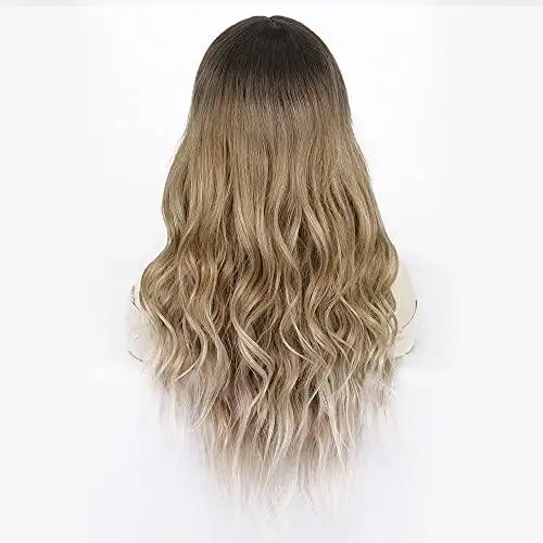 Penelope Transitional Dark Root to Light Blonde Long Heat Resistant Hair Wig - Image 12
