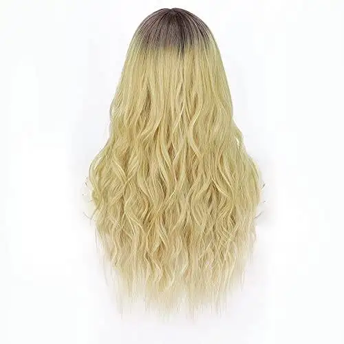Penelope Transitional Dark Root to Light Blonde Long Heat Resistant Hair Wig - Image 3