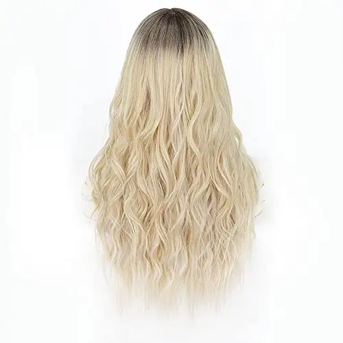 Penelope Transitional Dark Root to Light Blonde Long Heat Resistant Hair Wig - Image 6