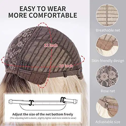 Penelope Transitional Dark Root to Light Blonde Long Heat Resistant Hair Wig - Image 9