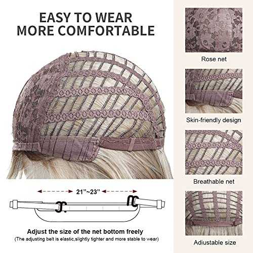 Pink Heat Resistant Highlight Blonde Wigs - Image 8