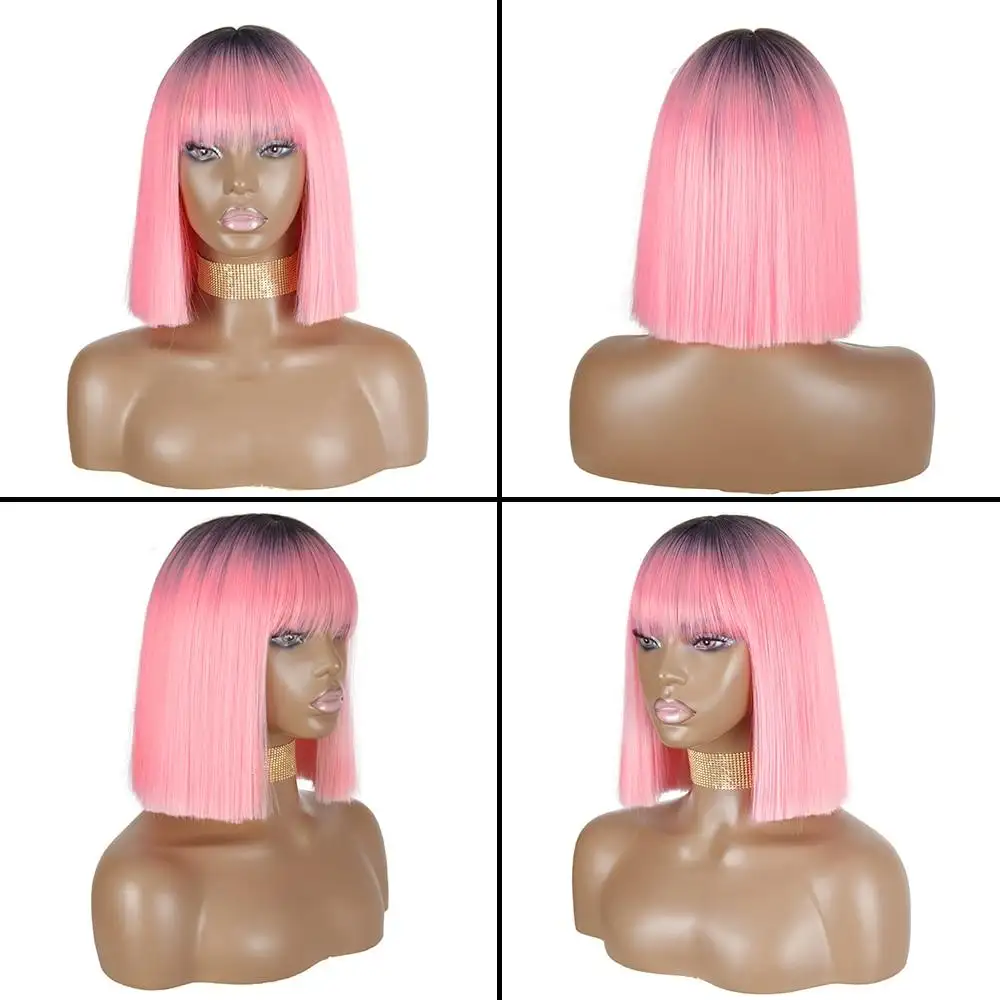 Pink Shaded Bob Wig - Image 2