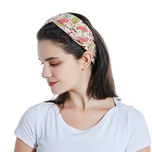 Polka Dot Cross & Assorted Prints Headband Set for Women - Image 11